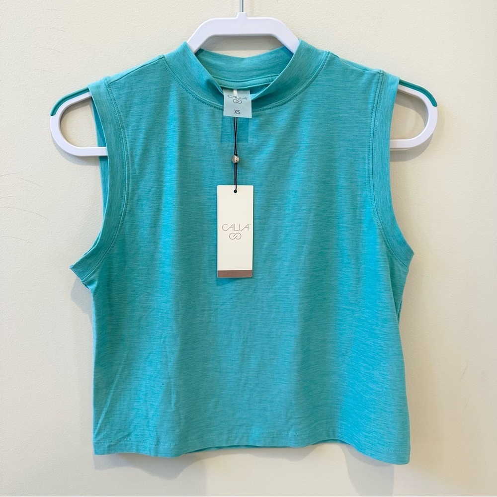 Calia Sleeveless Athletic Workout Top Teal Size XS